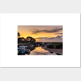 River Glaven at Blakeney Quay at Sunset Posters and Art